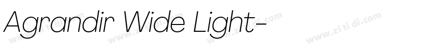 Agrandir Wide Light字体转换